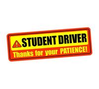 Learner Driver Sign - Reflective Safety Magnet, Reusable Car Sticker | Removable New Driver Warning Sign, Caution Notice for Road Awareness and Patience Request Vehicle Bumper or Window