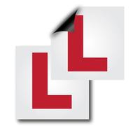 Learner Plates Magnetic L Plates for Car UK, Pack of 2 DVLA Approved Size, Thick L Board Plate for Driving Test, Reusable,Scratch/Residue-Free, Water/Windproof, Tear-Resistant, New Driver L Sign Plate