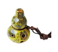 Learner Practice Ocarina 6 Hole C, Small Ceramic Gourd Instrument with Lanyard for Intro Lessons and Travel Entry Ocarina Ceramic Wind Instrument School Music Intro Beginner Practice Handheld Cord