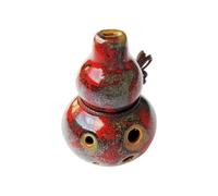 Learner Practice Ocarina 6 Hole C, Small Ceramic Gourd Instrument with Lanyard for Intro Lessons and Travel Entry Ocarina Ceramic Wind Instrument School Music Intro Beginner Practice Handheld Cord