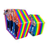 Learning Activity Run Mat，Game Play Running Mat， 2 PCS Teamwork Games Playing Run Mat, Adult Outdoor Activity Game Running Mat For 2-18 People，4-20M(Adult-11M)