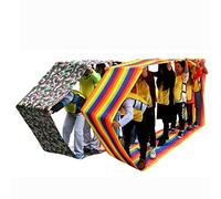 Learning Activity Run Mat,Game Play Running Mat, 2PCS Teamwork Game Running Mat, Adult Indoor Outdoor Fun Competition Rolling Running Mat, 4-20M(Small-6M)