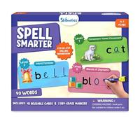 Learning Activity - Spell Smarter, Spelling & Phonics Write & Wipe Cards, Progressive Literacy Practice, Preschool Learning Kit, Educational Gift for Kids Ages 4, 5, 6, 7