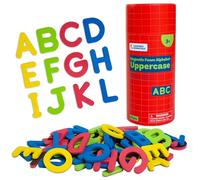 LEARNING ADVANTAGE Large Magnetic Letters | Set of 52 | A-Z Uppercase Alphabet Magnets | Foam ABC Set for Fridge, Whiteboard or Classroom