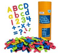 LEARNING ADVANTAGE Magnetic Letters and Numbers | 84-Piece Foam Magnetic Alphabet Letters for Fridge | Uppercase, Lowercase, Numbers and Symbols