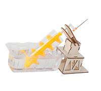 Learning Archimedes Water Wheel Science Project Set Physics Learning Tool Wood Texture Suitable for Kids Age 6 and Up Physics Teaching Tool