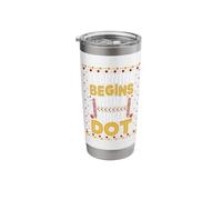 Learning Begins with A Single Dot Quote Stainless Steel Insulated Tumbler