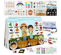 Learning Book, Activity Binder, Adorable Educational Workbook, Interactive Book Toy for Fine Motor Skills and Early Development, Kids Ages 3 to 5, 12.2x9.8x1.9 inches