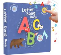 Learning Bugs Interactive Letter Song Book for 1 year olds - 26 Alphabet Songs, Nursery Rhyme Tunes, ABC Recital for 2 year olds, Sturdy Pages - Perfect Toy and Gift for Toddlers Ages 1-3