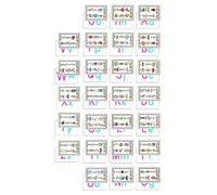 Learning Cards, Kindergarten Flash Card Set, 3.15x4.33 inches Double Sided Sight Word Education Kit, Paper Study Pack, Early Learning Memory Cards with Bright Design, Home Use for Kids