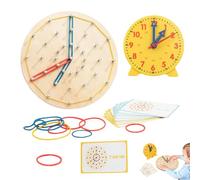 Learning Clock for Kids - Hands-on Homeschool Supplies | Hands-on Toys Learning Manipulatives | for Kindergarten Travel Home Classroom Study Play Interaction