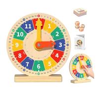 Learning Clock for Kids,Math Skills Interactive Educational Toys,Preschool Practice Clock for Kids | for Children Boys Girls Home Classroom Preschool Homeschool Travel Birthday Party