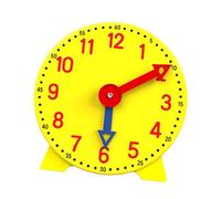 Learning Clock for Practice Teaching Tool Skills Toy Hour Model with Hands That Rotate Together Suitable for Writing, 12H