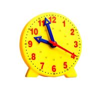 Learning Clock, Time Teaching & Demonstration Clock Model, Yellow Learning Clock for Children Learn to Tell the Time 24-Hour, As Well As Durable and Portable, 4 Inch 12/24 Hour for Ages 4+
