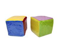 Learning Dice Set with Clear Pockets, 2Pcs 4 Inch Foam Dice for Classroom Teaching, Math Games, All Subjects, Kids Educational Tool, Party Favors