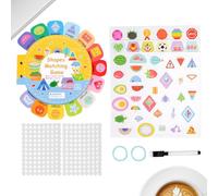 Learning Flash Card - Hand-Eye Skills Development Flashcard | Shape Recognition Flashcard,for Traveling Schools Preschool Homeschool Kindergarten Road Trip