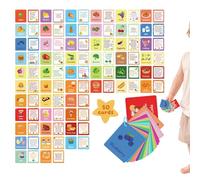 Learning Flash Cards - 50 Pcs Flash Cards | Educational Flassh Card | Alphabet Numbers Colors Letters Animals Learn Activities | Double-Sided Education Game Activities For Baby Kids School Classroom
