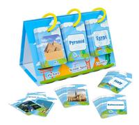 Learning Flash Cards, Educational Flash Cards | Portable Flash Cards with 72 Global Attractions - Preschool Activities, Classroom Must Have for Birthdays, Easter and School