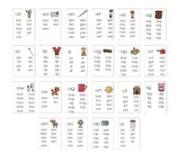 Learning Flash Cards for Kindergarten, Vocabulary Building Flash Cards, Animals Flash Cards English 22 Sheets - Color and Shape Cognition Teaching Cards
