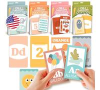 Learning Flash Cards for Toddlers 1-3 - 58 Alphabet Flash Cards for Toddlers, Number and Letter Flashcards for Kindergarten, Color Flashcards, Toddler Learning Activities - Boho Theme