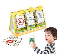 Learning Flash Cards - Piece Road Safety Cards, Learning Flash for Preschool Education, Interactive Traffic Learnings Toy for Kids Boys Girls Ages 3+, Educational Play Accessory 11.7 Inches