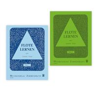 Learning Flute 1 and 2: (Starter Set) Flute School with Trevor Wye (ISBN 9783940105554 and 9790010802428) + soundman Cleaning Cloth for Flutes