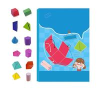 Learning Geometry Children - 20 cm 3D Geometry Book with Lanyard, Educational Game Spatial Thinking | Shape Recognition for Children Girls Boys Students Manual Mathematics