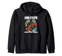 LEARNING IN THE DAYTIME RACING IN THE EVENING motorsport fan Zip Hoodie