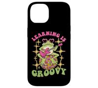 Learning Is Groovy Retro Frog Teacher Classroom Case for iPhone 14