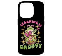 Learning Is Groovy Retro Frog Teacher Classroom Case for iPhone 14 Pro