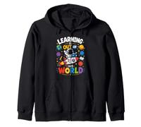 Learning is Out of This World Astronaut Space Planets Kids Zip Hoodie