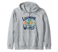 Learning is Out of This World Solar System Science Teacher Zip Hoodie