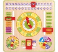Learning Kids Calendar Clock,Toddler Learning Clock,Early Educational Multifunctional Children Calendar to Tell the Time Days and Months for Kids