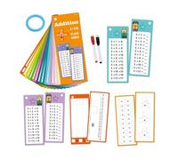 Learning Math Flash Cards - Kindergarten Math Games, Travel Education Cards, Ring Bound Set | Colorful Design Feature Ensuring Fun Learning Across Addition Subtraction Multiplication Division Activiti