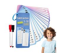 Learning Math Flash Cards - Kindergarten Math Games, Travel Education Cards, Ring Bound Set | Colorful Design Feature Ensuring Fun Learning Across Addition Subtraction Multiplication Division Activiti