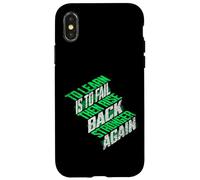 Learning means failing and getting back up strengthened Case for iPhone X/XS