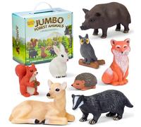 Learning Minds Set of 8 Jumbo Forest Animal Figures - Woodland Animals