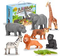Learning Minds Set of 8 Jumbo Zoo Animal Figures