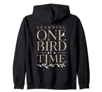 Learning One Bird at a Time Birdwatcher Branch Design Zip Hoodie