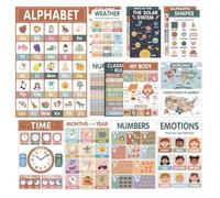 Learning Poster for - 11 x 17 Inch Alphabet Board | Education Must-Haves Teaching Aids Classroom Decorations Wall Posters for Children School Nursery Preschool