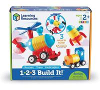 Learning Resources 1-2-3 Build It Rocket Train Helicopter