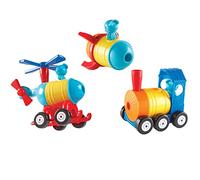 Learning Resources 1-2-3 Build It - Rocket-Train-Helicopter