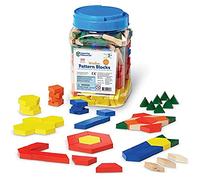 Learning Resources 1cm Wooden Pattern Blocks (Set of 250) | Educational Toys and Tangram Puzzle Manipulatives for Kindergarten, Early Math Toys, Wood Pattern Blocks for Classroom