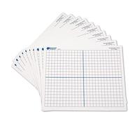 Learning Resources 9"X 11" Double Sided x-Y Axis Dry Erase Mats, Graphing, Math Classroom Accessories, Teaching Aids, Set of 10, Ages 6+