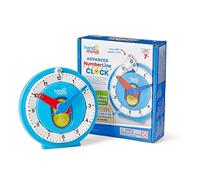 Learning Resources Advanced NumberLine Clock for Kids Learning To Tell Time, Maths Manipulatives for Telling Time, Analogue Clock for Kids Learning, Learning to Tell Time Clock