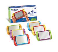 Learning Resources All About Me 2 in 1 Mirrors - 6 Pieces, Ages 18 Plus Months, Toddler Social Emotional Learning Toys, Mirror for Kids