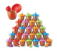 Learning Resources Alphabet Acorns, 78 Pieces, Alphabet Learning, Ages 3+ | Sort and match lower & uppercase letters, ABC toys for early literacy and phonics, fine motor skills preschool resource