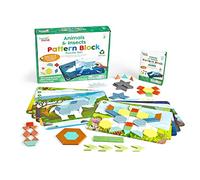 Learning Resources Animals & Insects Pattern Block Puzzle Set, Pattern Play, Shape Puzzle, Pattern Blocks Cards, maths Counters, Sorting Toy, Counting Toy, Preschool Activities, Ages 3+