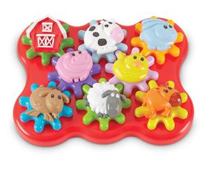 Learning Resources Barnyard Friends Build & Spin - Toddler Sensory Toys,