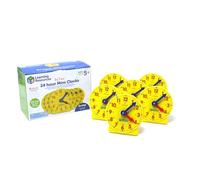 Learning Resources Big Time 24 Hour Mini Clocks, Ages 5+, Set of 6